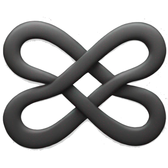 Infinity symbol with heart emoji
