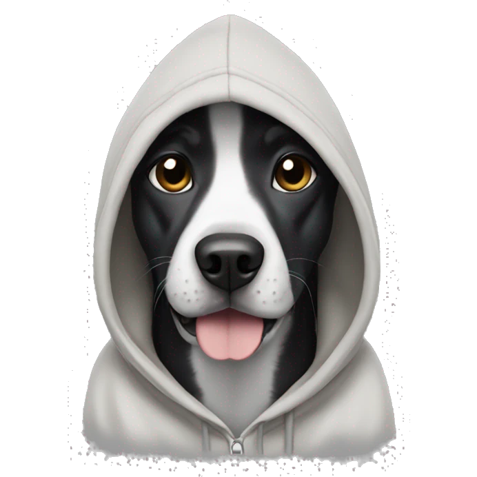 dog wearing a hoodie emoji