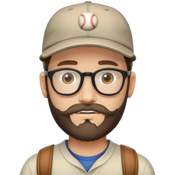 adventurer with beard, glasses and backwards baseball cap emoji