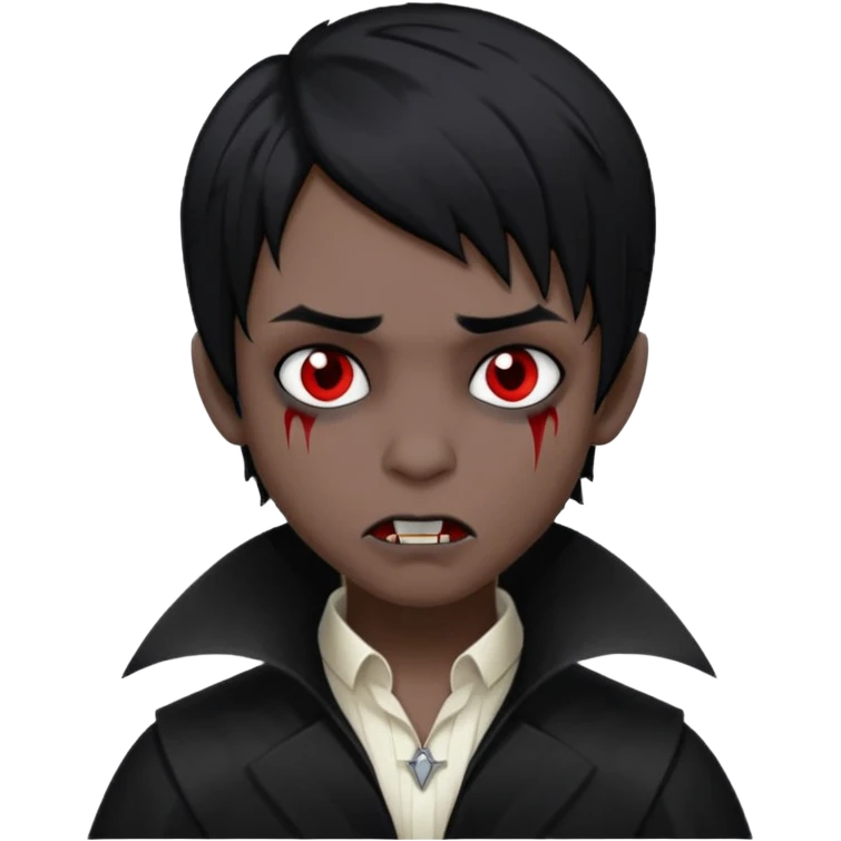 Boy, Vampire, Black Hair, medium long, emo, dark, spooky  emoji