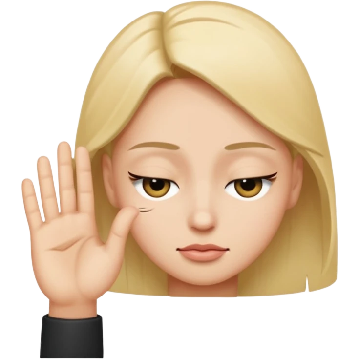 one eye close like giving a blink with hand pointed  emoji