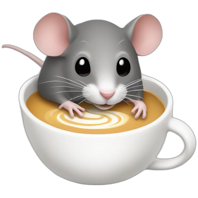 rat making latte art emoji