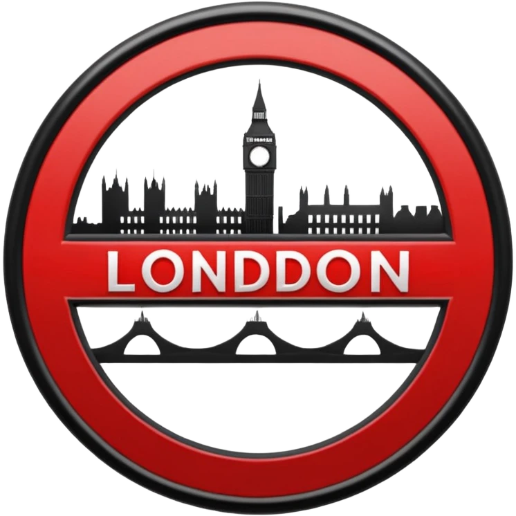 le mot "london" dans le logo du underground emoji