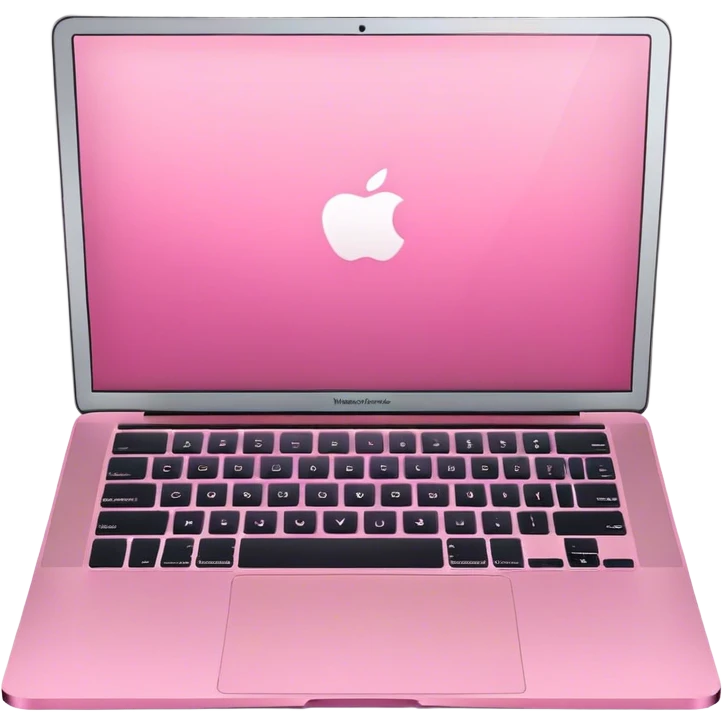 MacBook computer pink emoji