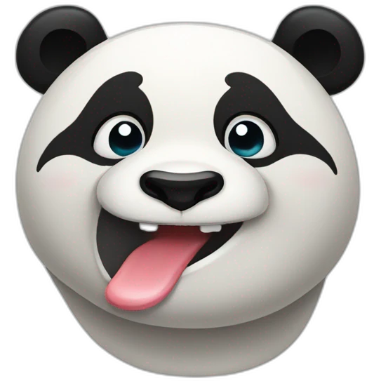panda drooling from the mouth  emoji