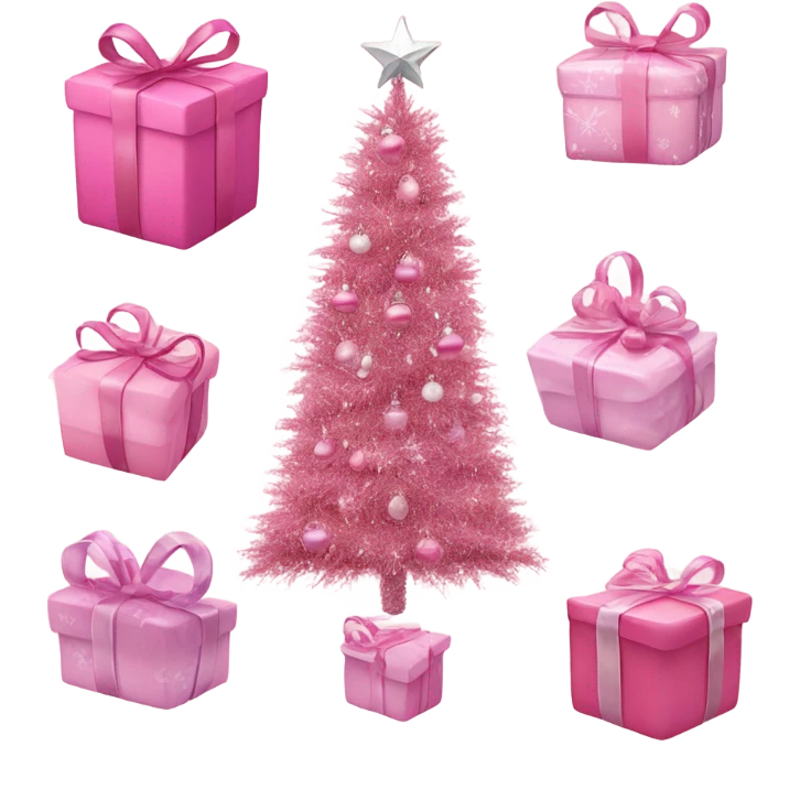 Pink Christmas emoji