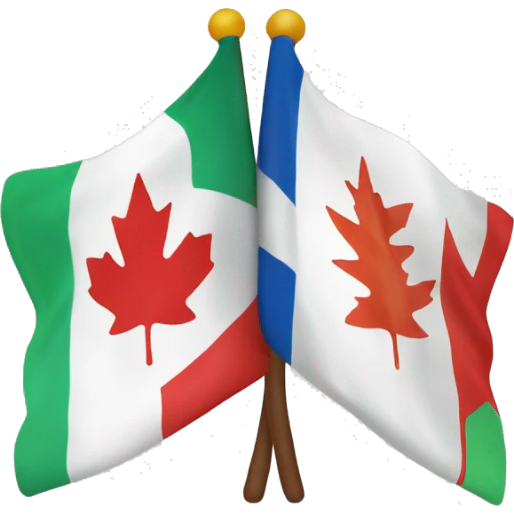 genrate flag with chinar/maple leaf in middle  emoji