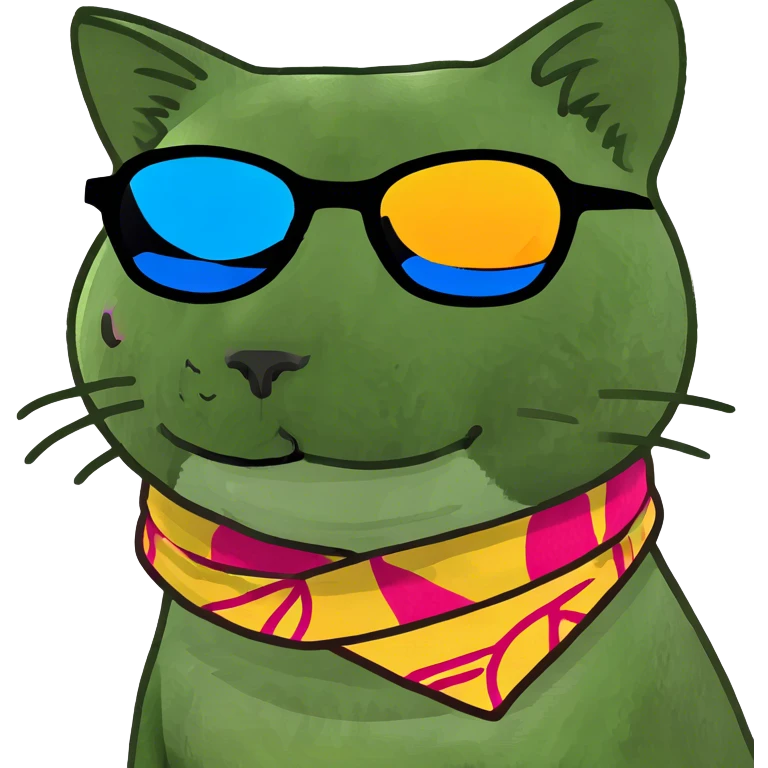 Cat with sunglasses emoji