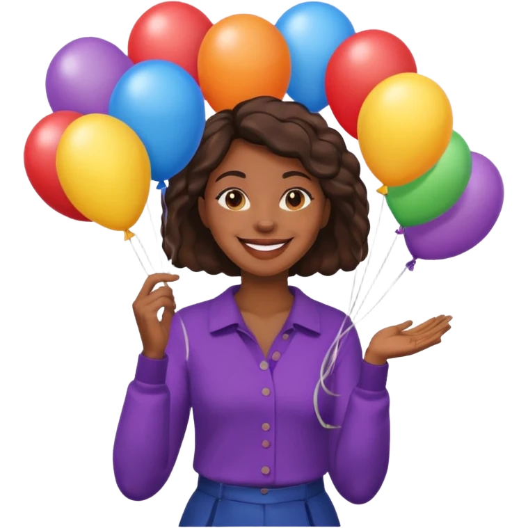 Street Balloon Seller black woman  emoji