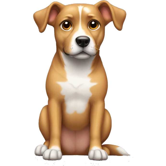 Dog sitting gay emoji