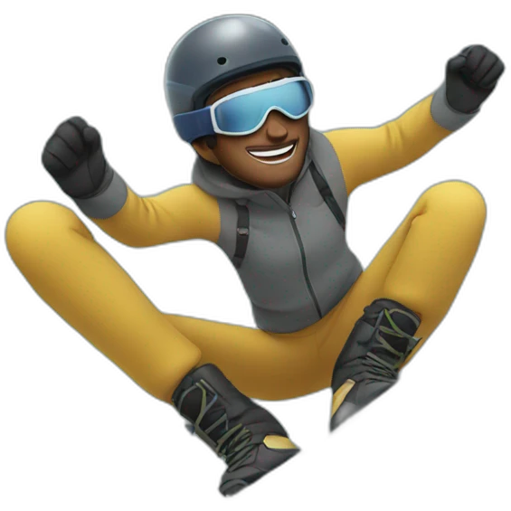 Man snowboarding emoji