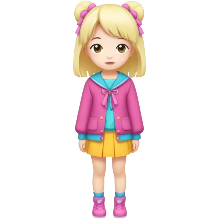Kawaii girl Japanese full body emoji