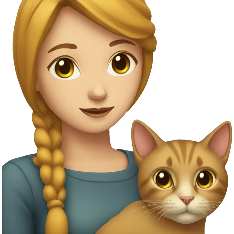 CAT AND WOMAN emoji