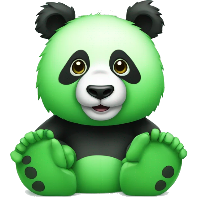 green panda bear emoji
