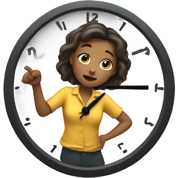Girl clock emoji