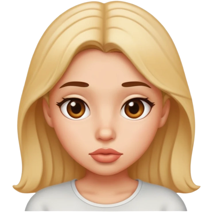 girl with a bump on he top lip emoji