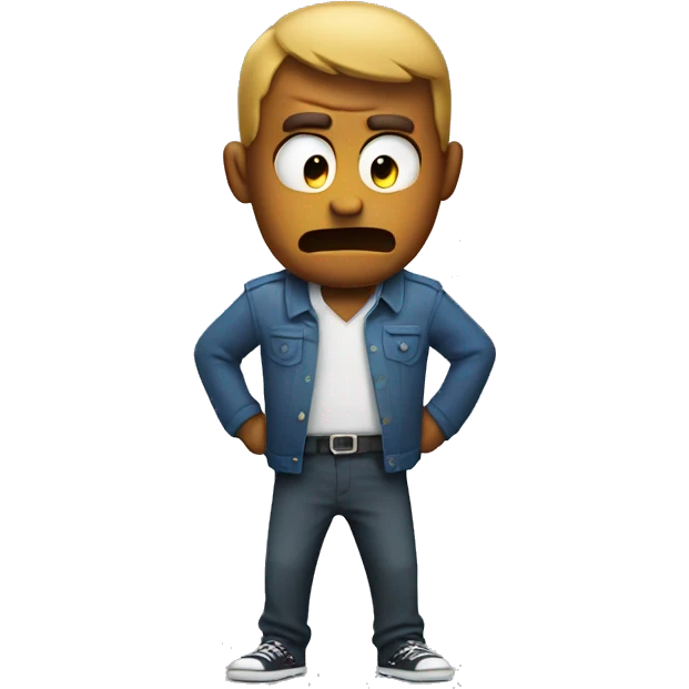 Angry hands on hips  emoji