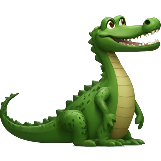 a crocodile with duck's head emoji