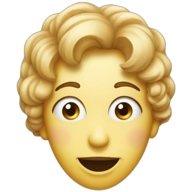 Visage frappé par un ballon emoji