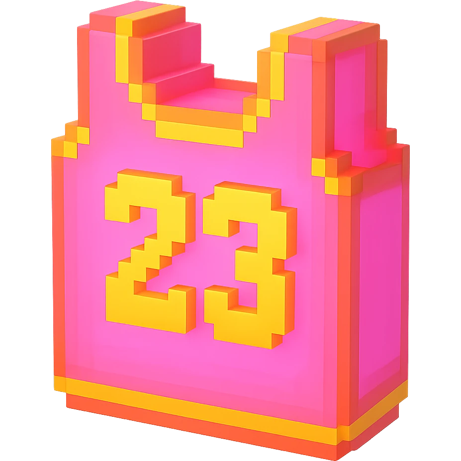 светящейся розовая баскетбольная майка с надписью "23", no background emoji