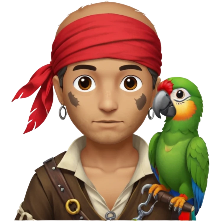 pirate and parrot emoji