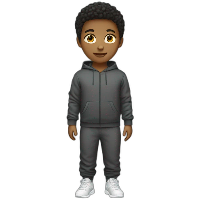 boy wearing a tracksuit full body emoji