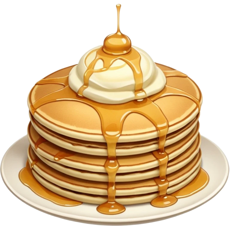 pancakes with vanilla ice cream emoji