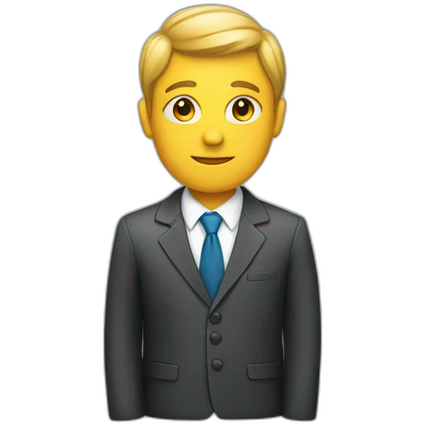 person wearing suit emoji