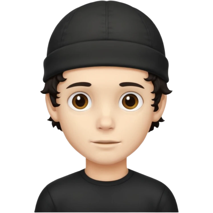 young boy dark hair with skullcap and curly sidelocks emoji