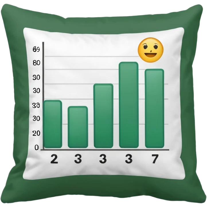 excel chart on a pillow emoji