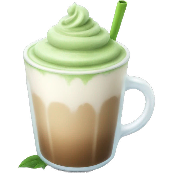 Ice matcha latte emoji