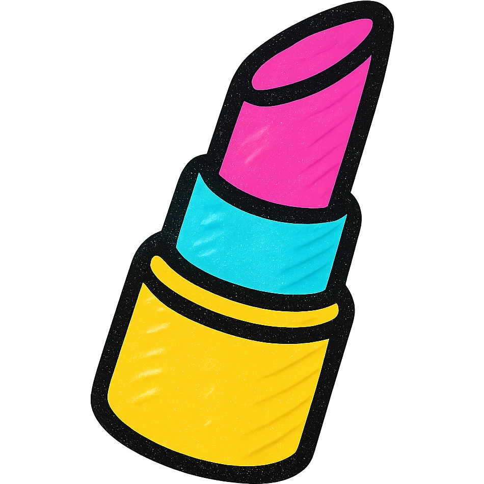 lipstick, vibrant style emoji