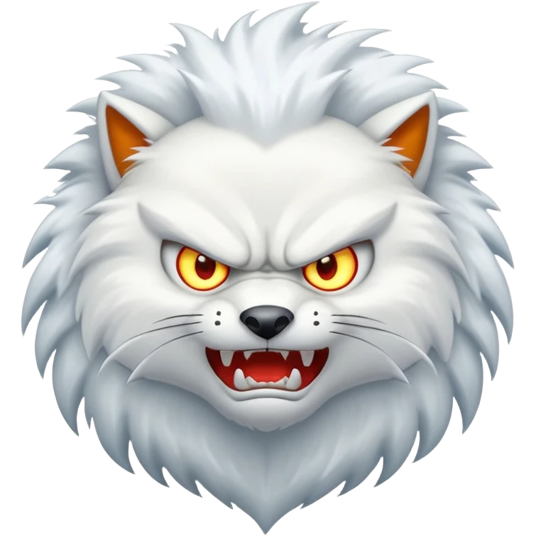 White Thunder - Very Angry - Completely White/Shades of White - Big emoji