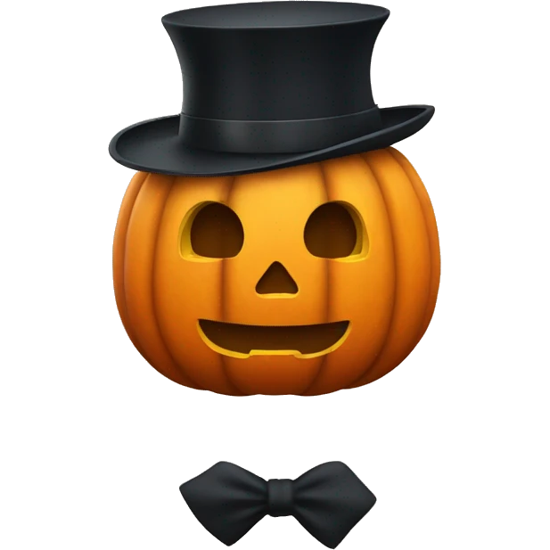 pumpkin with cylinder hat emoji