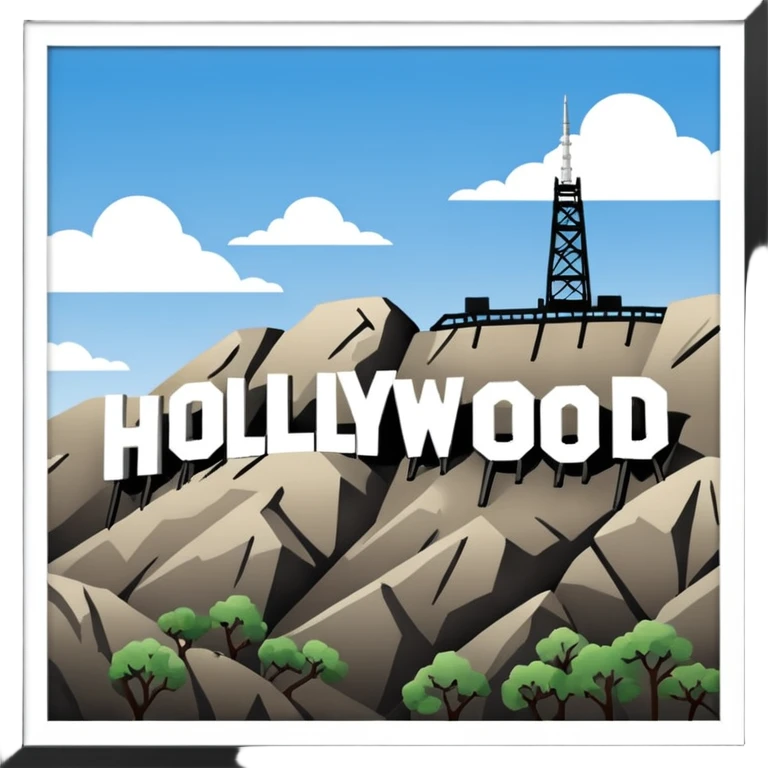 hollywood sign emoji