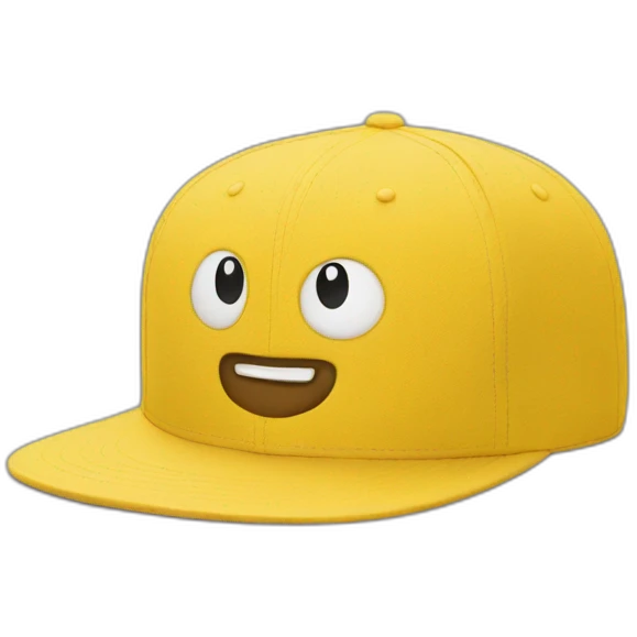 Yellow snapback cap emoji