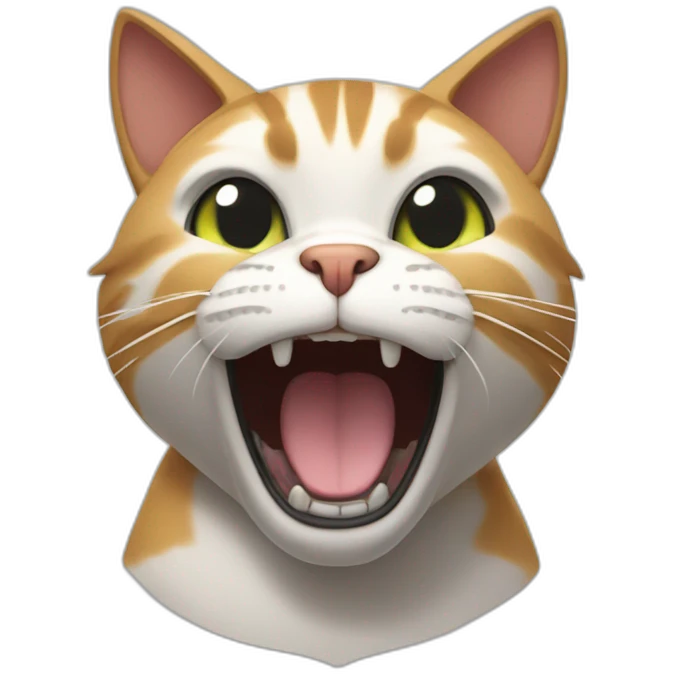 Pumped up cat emoji