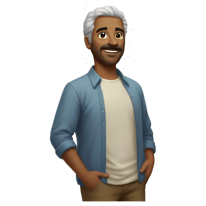 Homem moreno e careca  emoji