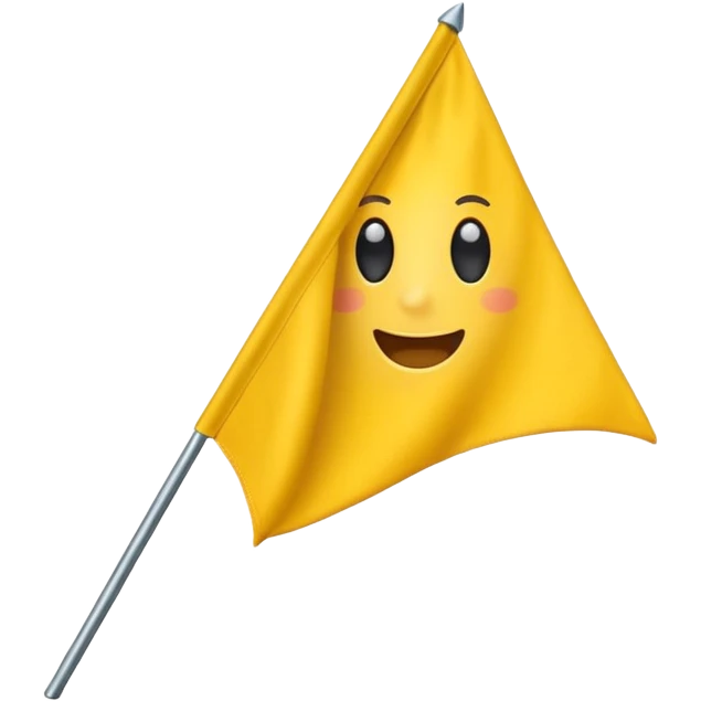 Triangular flag of yellow colour🚩 emoji