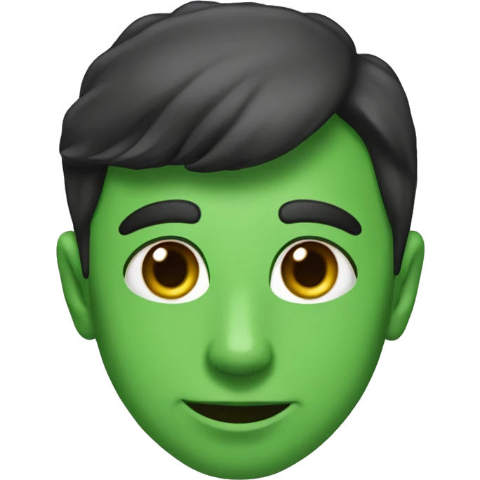 Черный кот с зелеными глазами  emoji