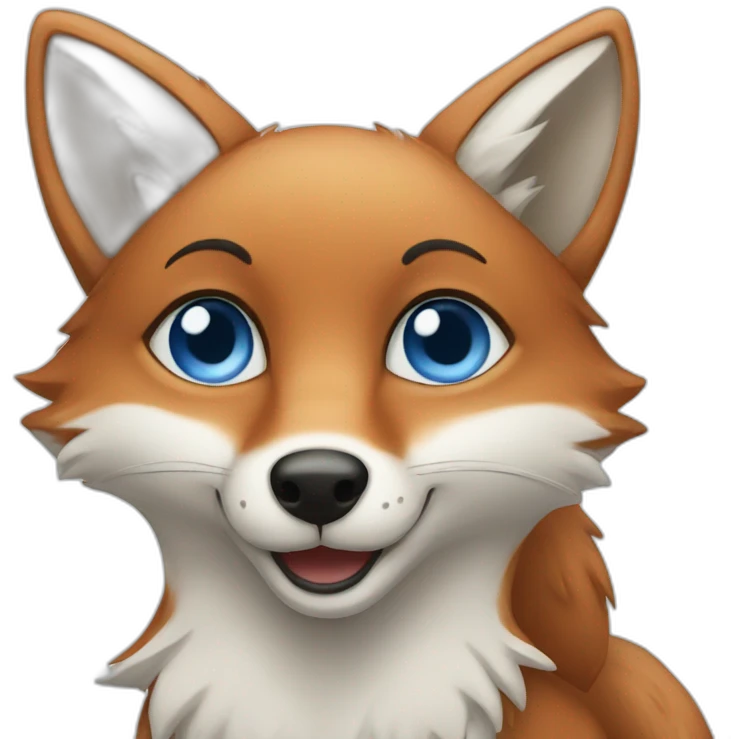 blue-eyed fox emoji