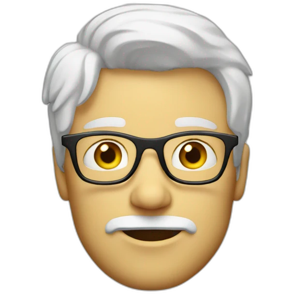 white ginger haired man from Leeds with glasses and stubble emoji