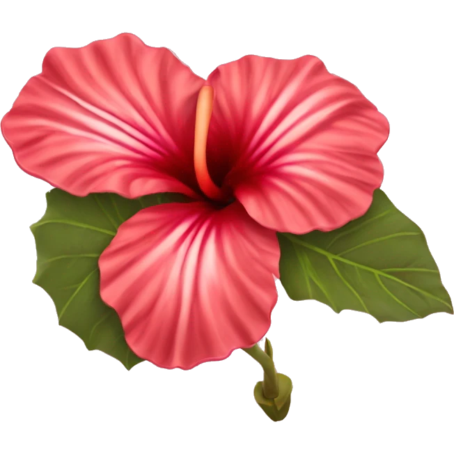 flor de hibisco roja y rosa emoji