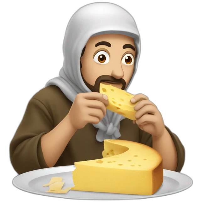 Musulman eating meule de comté emoji