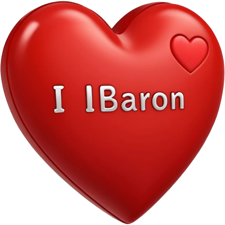 a heart thats say "I heart Baron" emoji