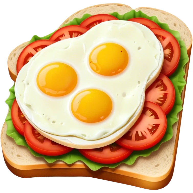 Sandwich with egg and tomatoes  emoji
