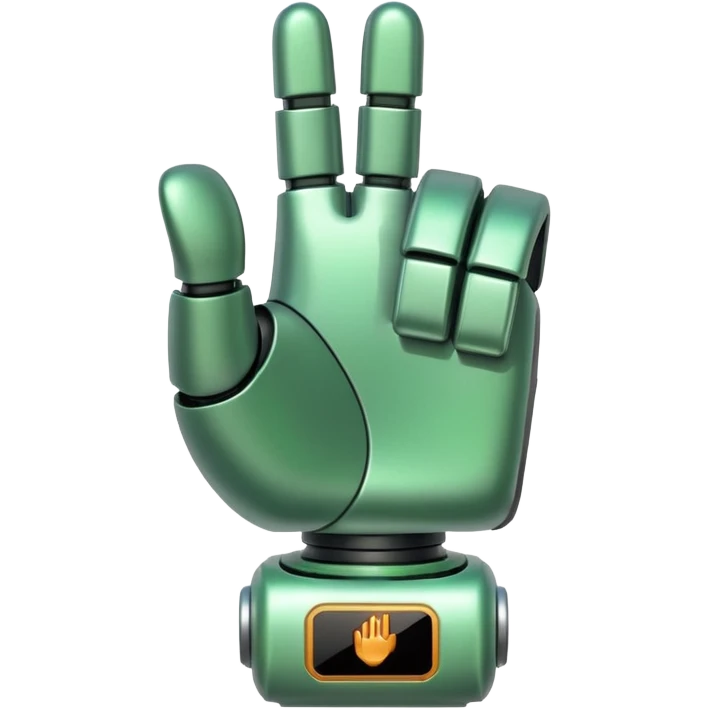 robot green hand thumb up emoji