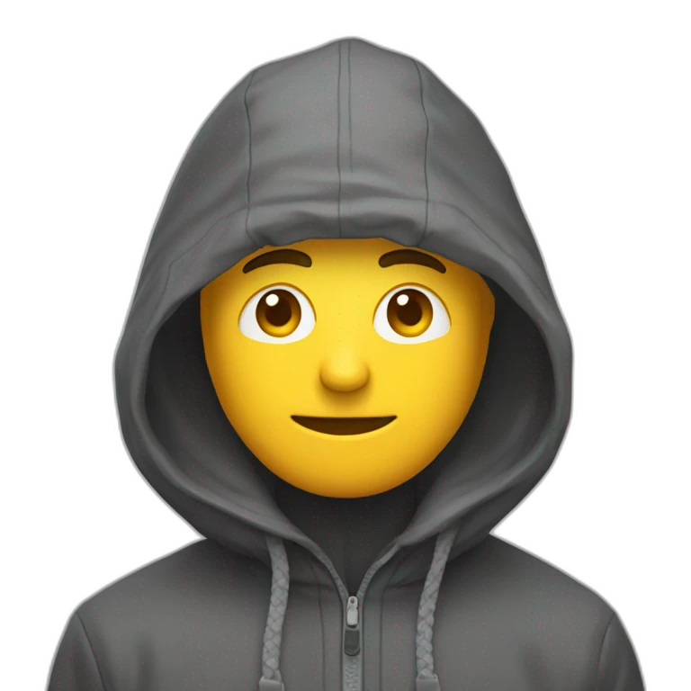Un homme avec un cagoule de braquer emoji