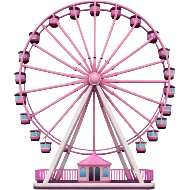 mix light pink dark pink and white girly theme park Ferris wheel emoji
