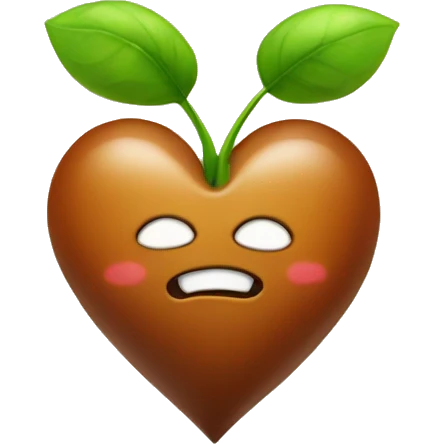heart shape seed with Sprout emoji